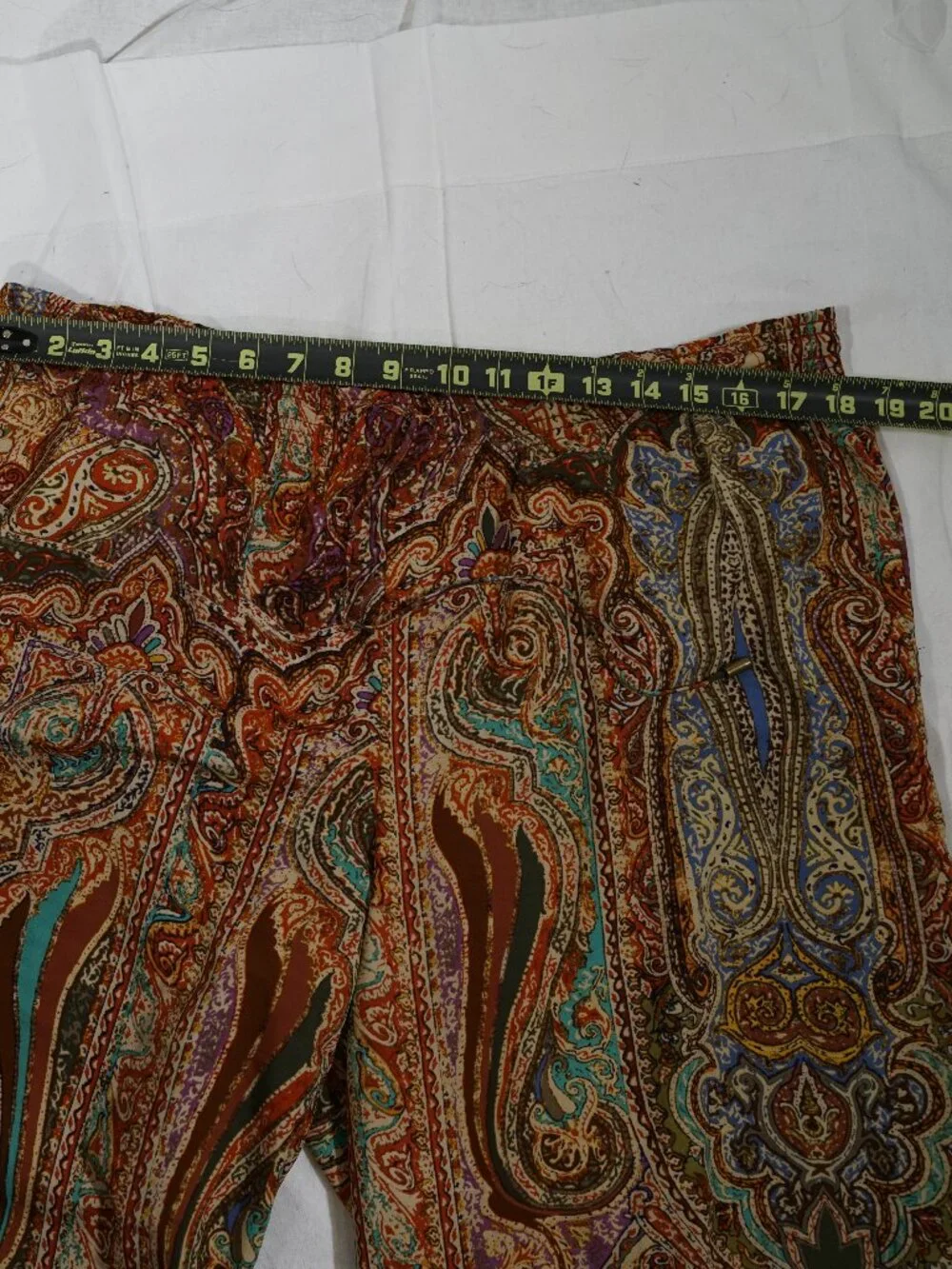 Lauren Ralph Lauren Paisley Soft and Cozy Wide Leg Pants Size 16 - Picture 5 of 6